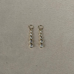Charm para Aretes Biselado 5 Diamantes