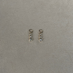 Charm para Aretes Biselado 3 Diamantes