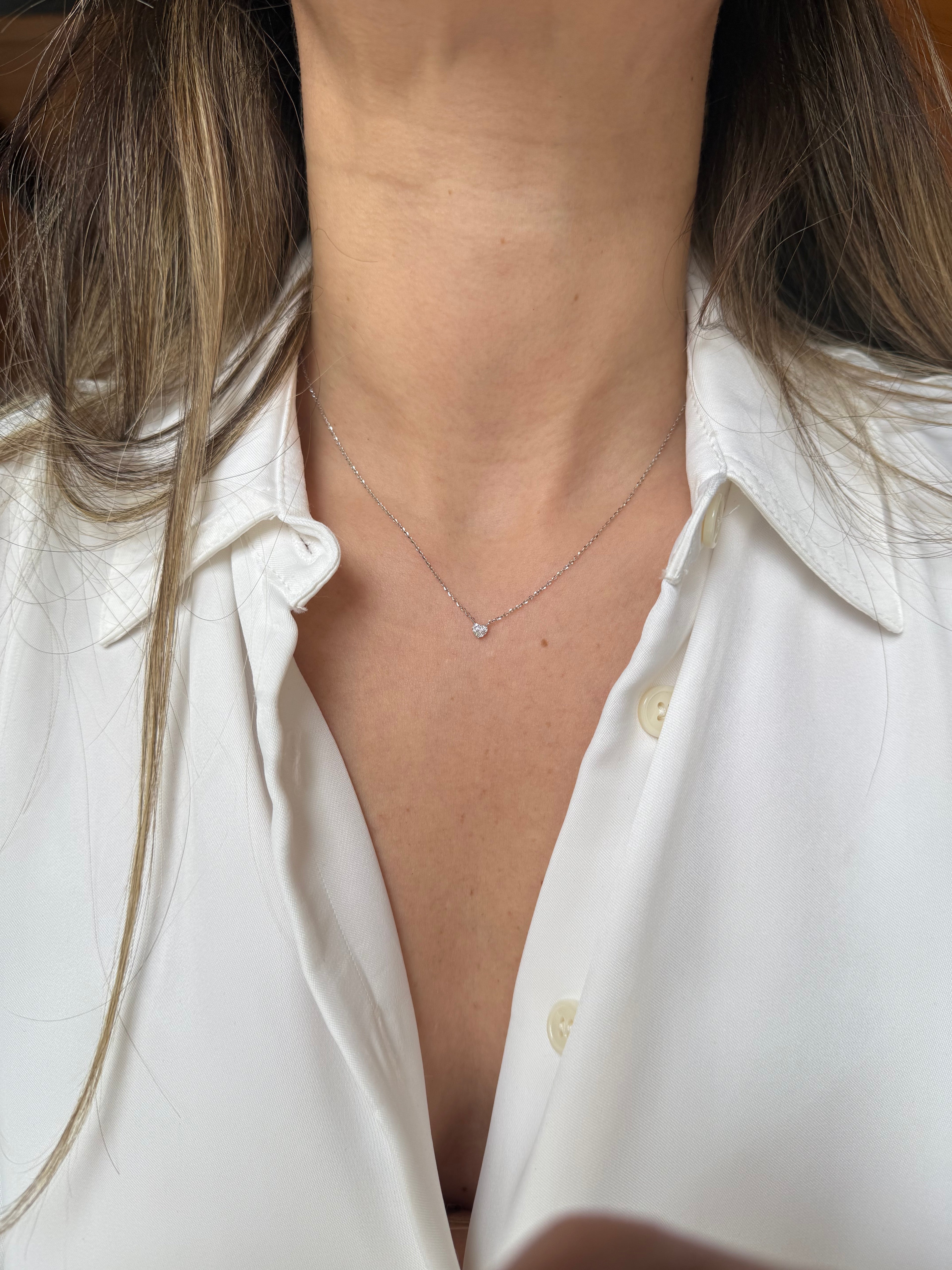 Collar de Corazon con Diamantes