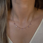 Collar con Zafiros Morados