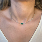 Tennis Necklace con Esmeralda