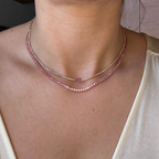 Collar de Zafiros Rosas