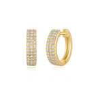 Huggies de Tres Filas de Diamantes