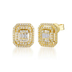 Studs Doble Halo de Diamantes