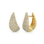 Huggies curveados en Gota con Diamantes