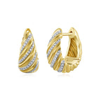 Arracadas Twisted con Diamantes