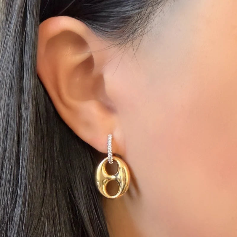 Aretes con Anchor Diamond Detail