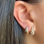 Arracadas Twisted con Diamantes