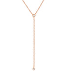 Collar Lariat con Diamantes Biselados