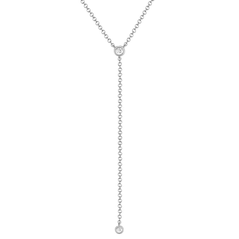 Collar Lariat con Diamantes Biselados