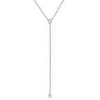 Collar Lariat con Diamantes Biselados