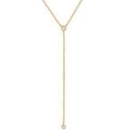 Collar Lariat con Diamantes Biselados