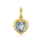 Dije de Corazon Topacio Azul